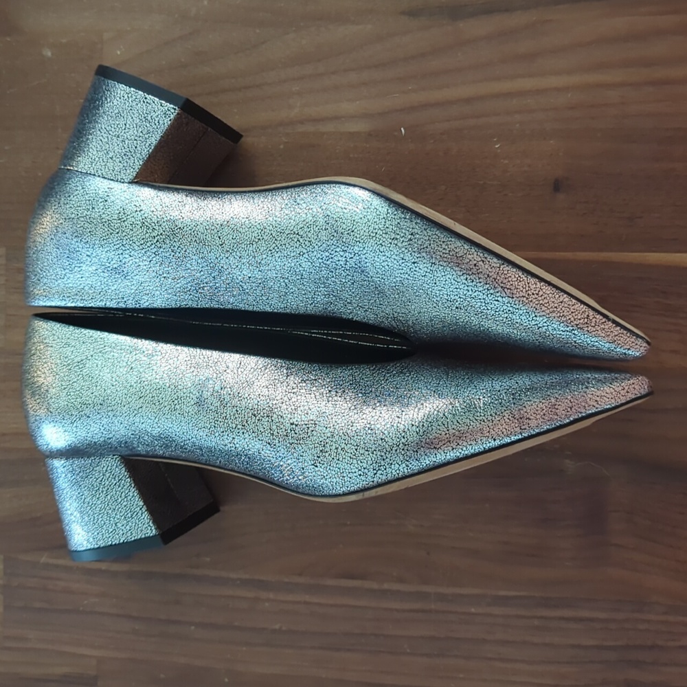 VINCE Rafe pointy toe block heel pumps - Picture 8 of 13